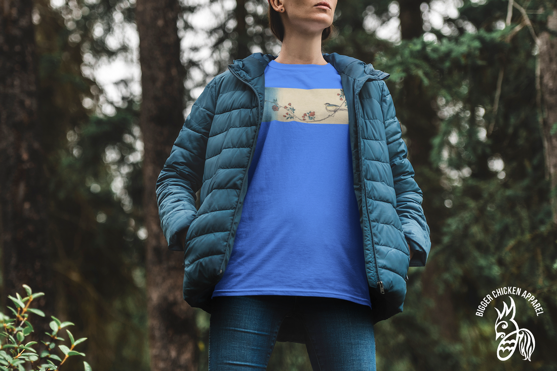 Postcards | Small Bird on a Branch of Kaidozakura | Hiroshige Design